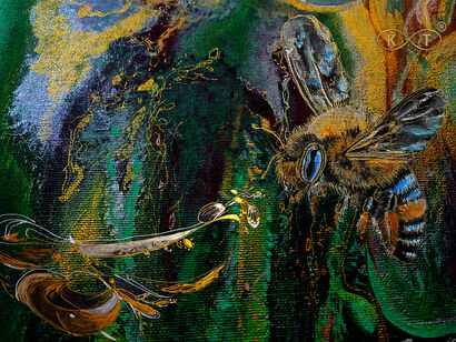 BLUE BANDED BEE - a Art Design Artowrk by KARMEN TOMSIC
